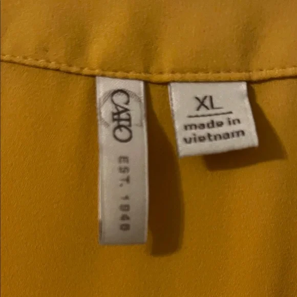 Cato Mustard Blouse for Women - Picture 2 of 6